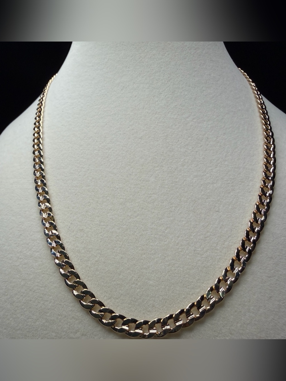 Cuban W/Concave 18in 5MM 14K Stamped Premium Finish Necklace Brand New Stunning